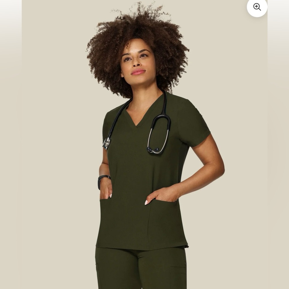 Mandala Women's Olive Green Scrub Set